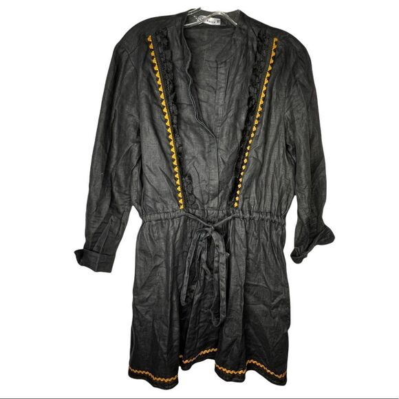 Zara Linen Drawstring Top Dress - Picture 1 of 6